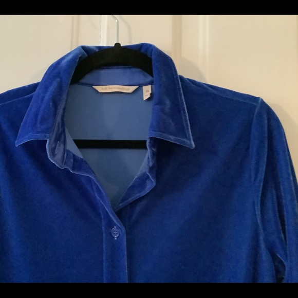 Velvet, blue button down - Picture 3 of 3